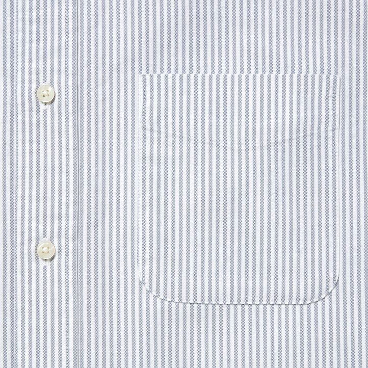 grey uniqlo regular fit striped oxford regular collar mens shirts