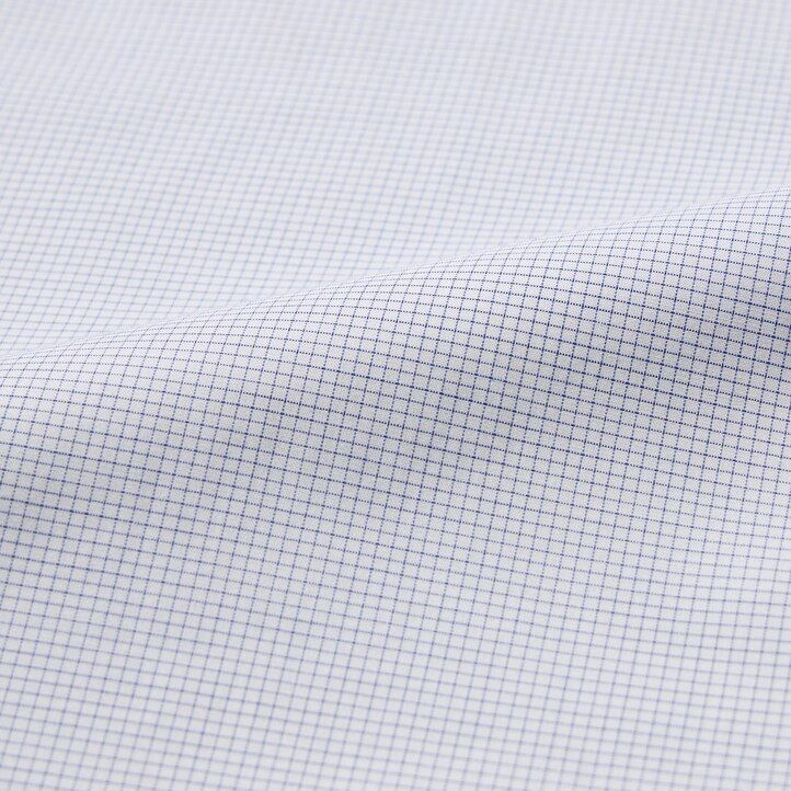 mens uniqlo easyre stretch slim fit checked semi cutaway collar shirts blue