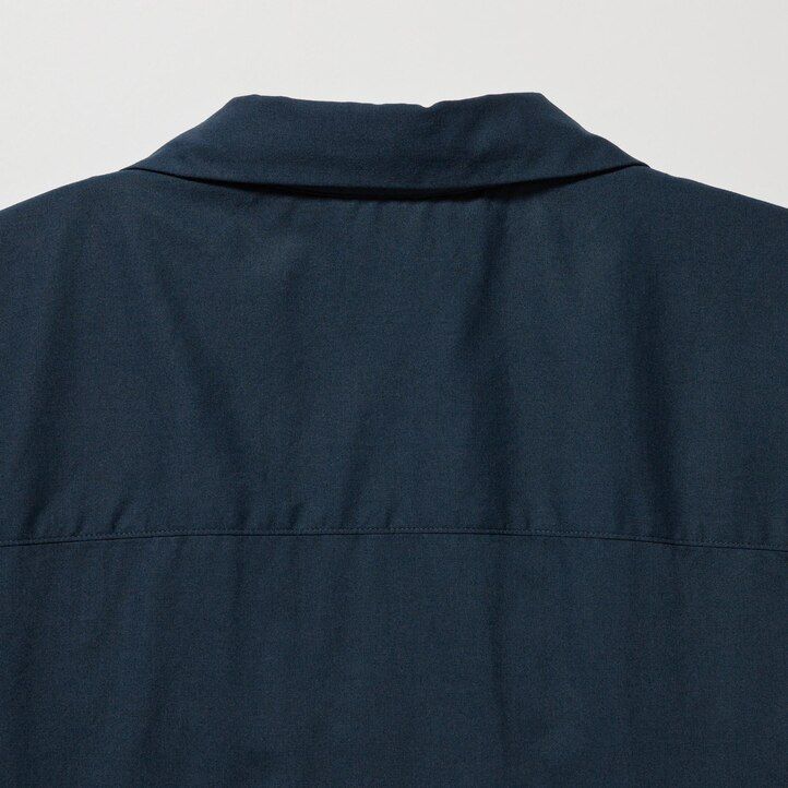 uniqlosual sleeved open collar mens shirts dark orange