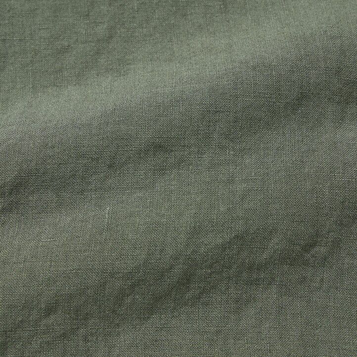 mens uniqlo 100pct premium linen regular fit-shirt grandad collar shirts blue
