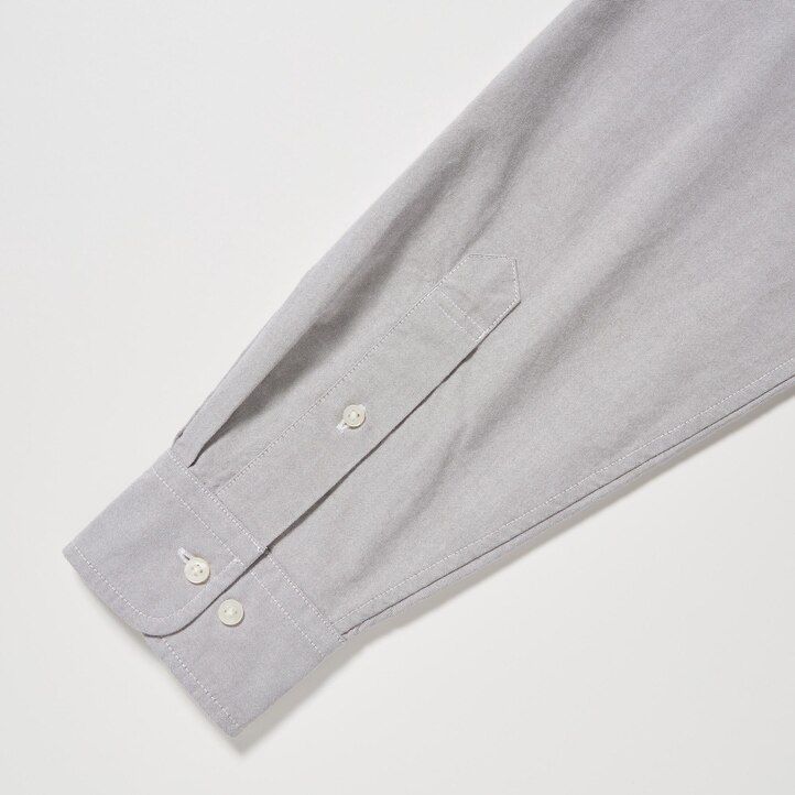 white mens uniqlo regular fit oxford shirts