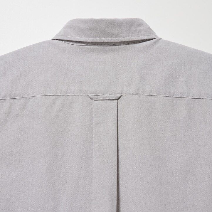 white mens uniqlo regular fit oxford shirts