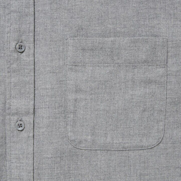 uniqlo flannel regular fit-shirt button down collar mens shirts white