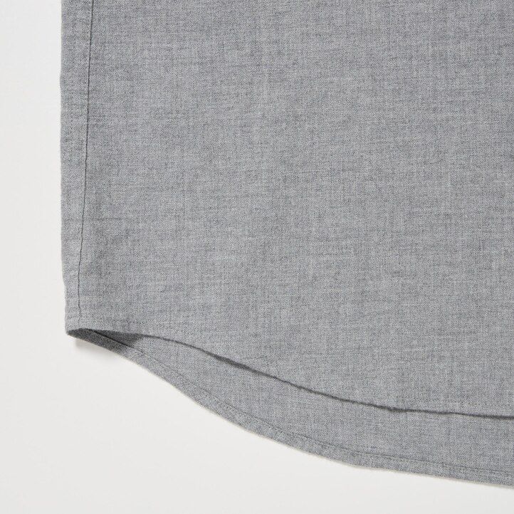 uniqlo flannel regular fit-shirt button down collar mens shirts white