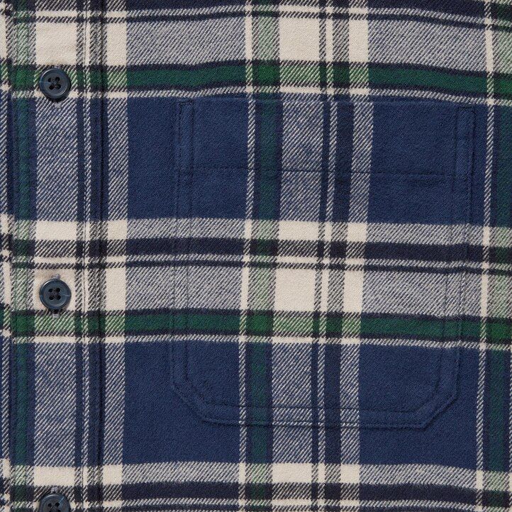 uniqlo flannel regular fit checked regular collar mens shirts blue