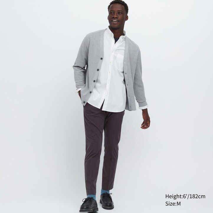 white mens uniqlo extra fine cotton broadcloth regular fit printed regular collar shirts