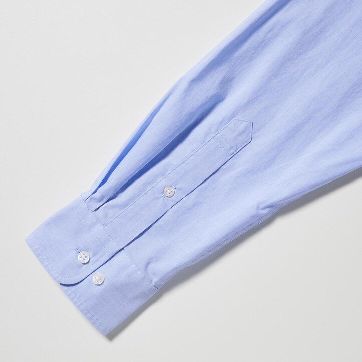 uniqlo extra fine cotton broadcloth regular fit-shirt button down collar mens shirts white