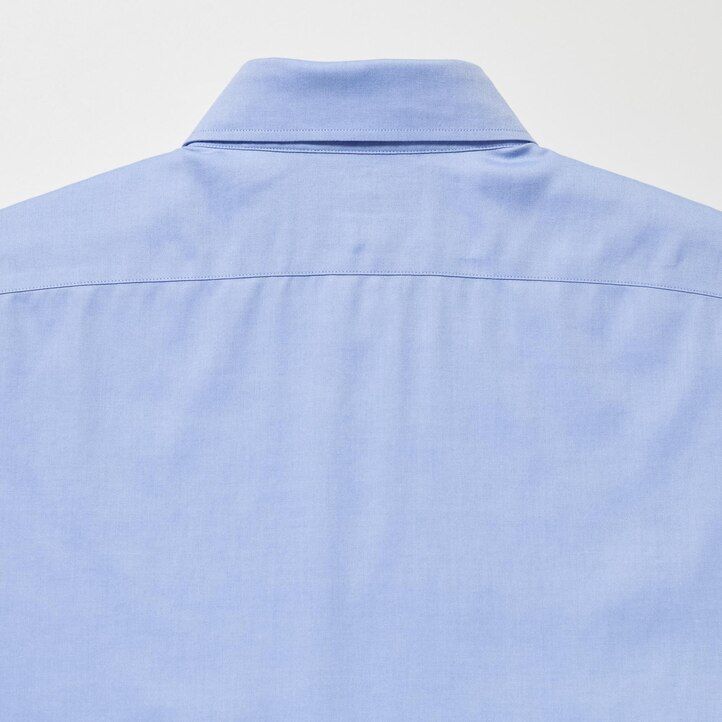 black uniqlo super non iron slim fit-shirt semi cutaway collar mens shirts