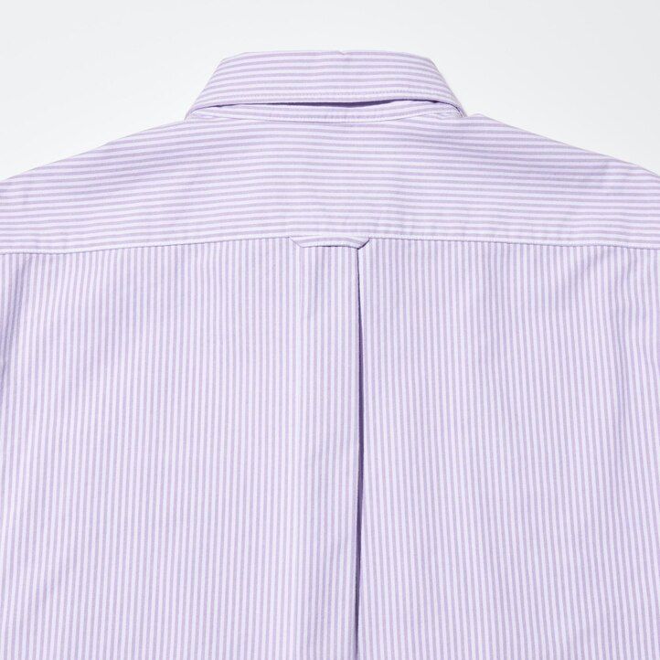 blue mens uniqlo slim fit striped oxford regular collar shirts