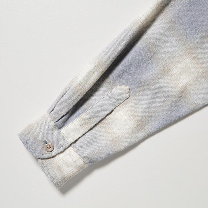 uniqlo flannel checked mens shirts grey