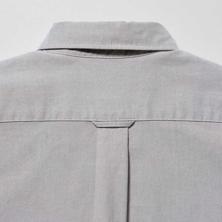 grey uniqlo slim fit oxford mens shirts