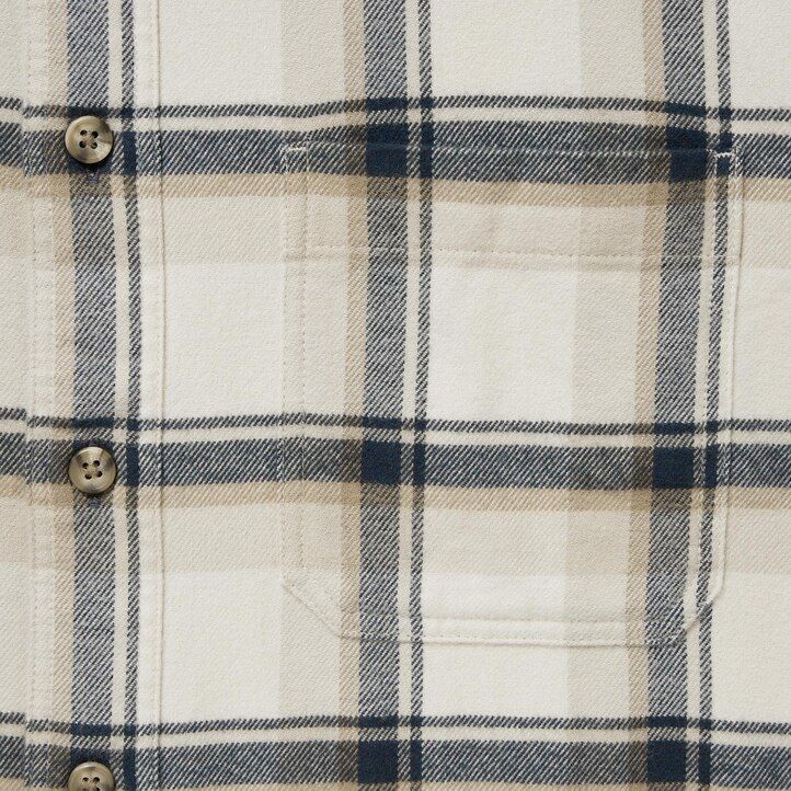 mens uniqlo flannel regular fit checked regular collar shirts beige
