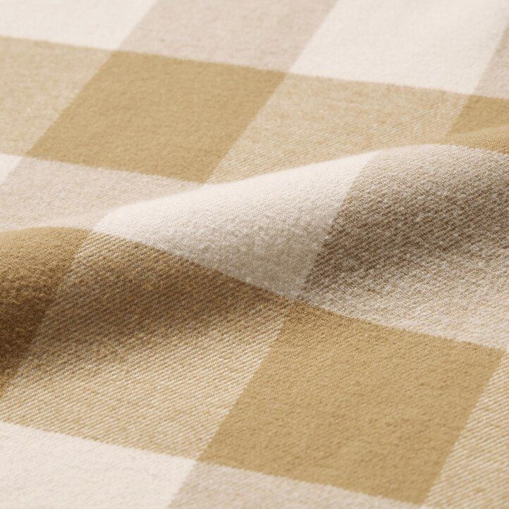 mens uniqlo flannel checked shirts beige