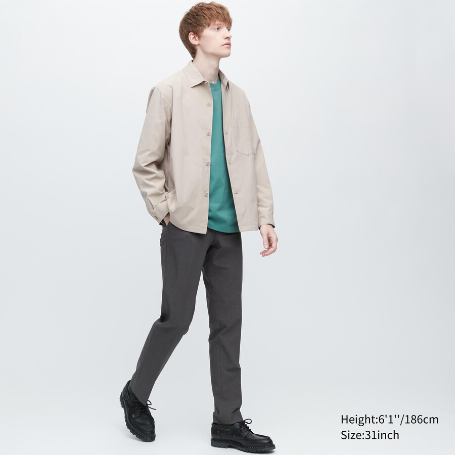 dark grey mens uniqlo airsense ultra light wool like suits