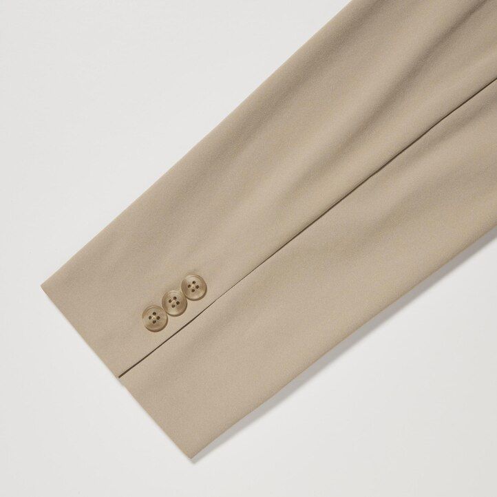 beige mens uniqlo airsense ultra light suits
