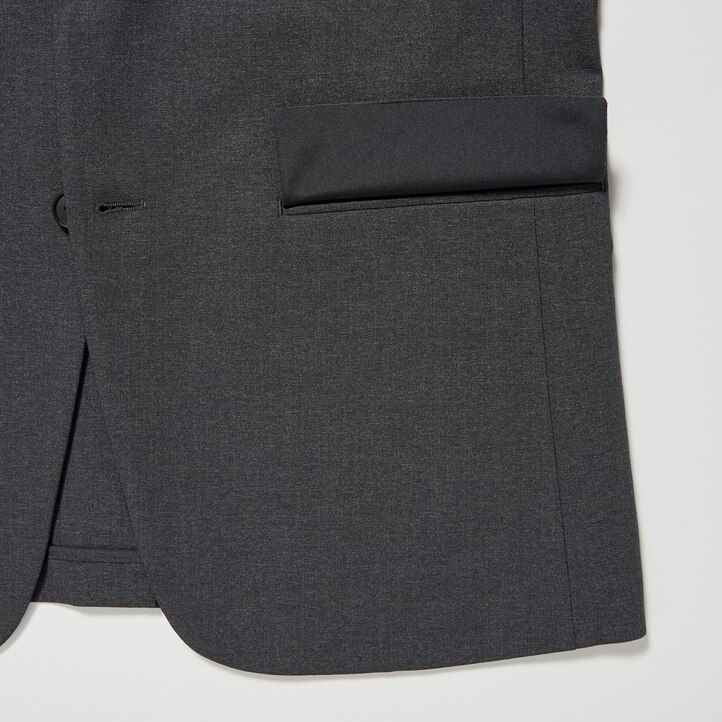 dark grey mens uniqlo airsense ultra light wool like suits