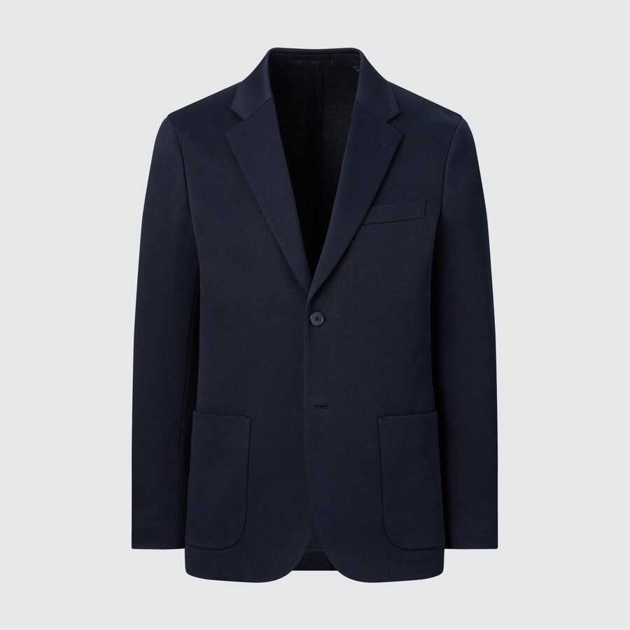 mens uniqlo comfort suits navy