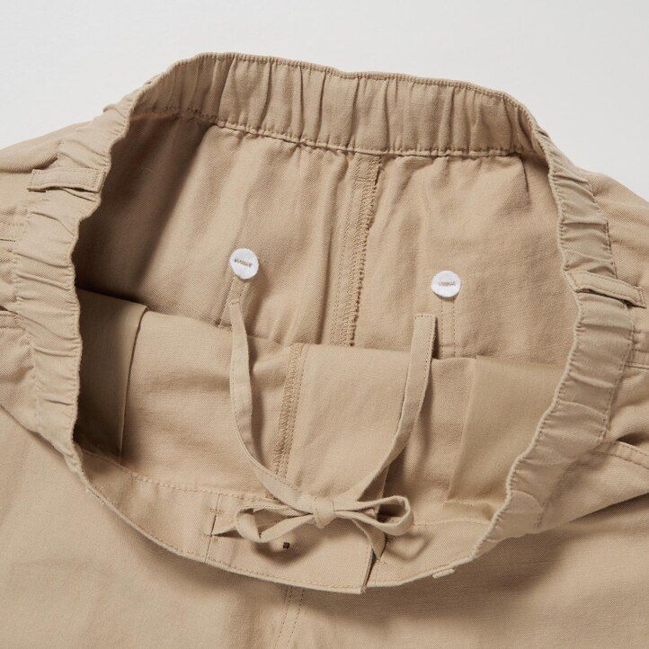 mens uniqlo linen blends trousers mustard