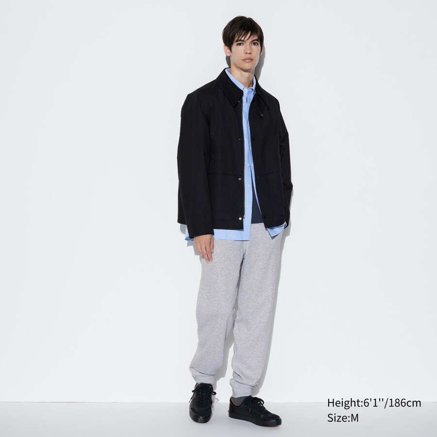 mens uniqlo joggers trousers grey