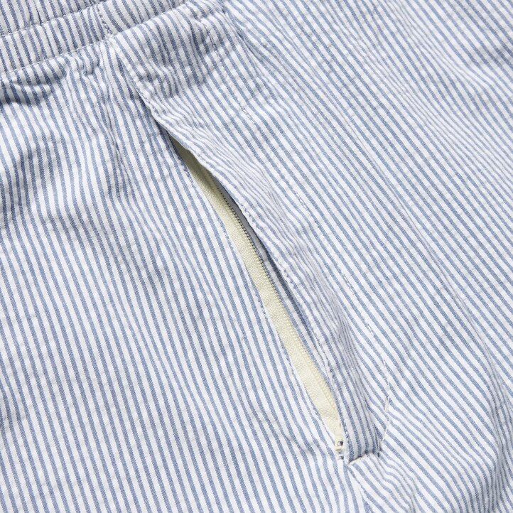 uniqlo dry stretch seersucker easys mens trousers blue