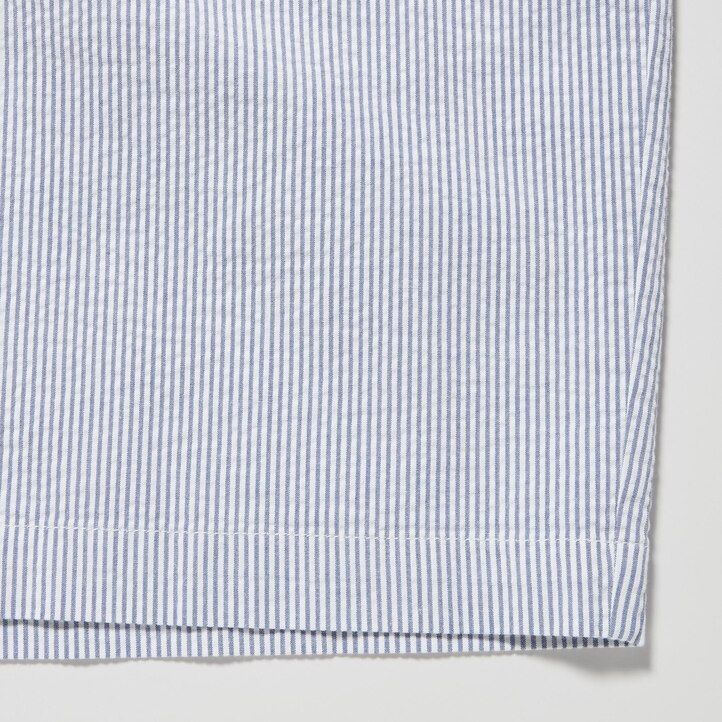 uniqlo dry stretch seersucker easys mens trousers blue