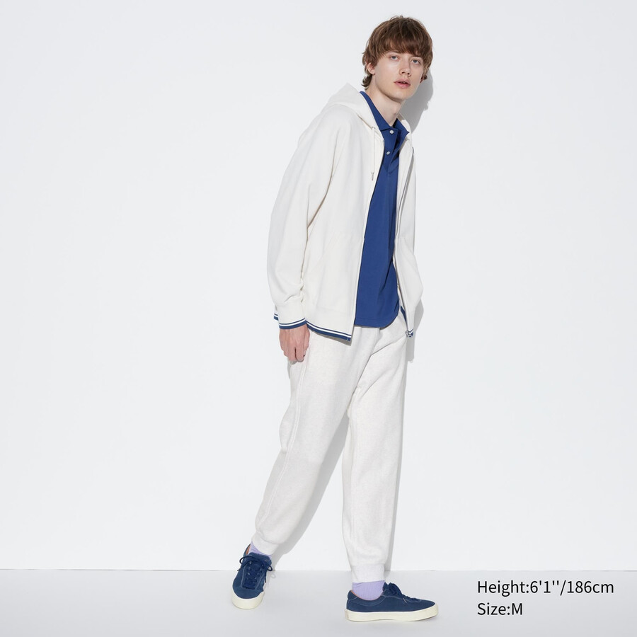uniqlo joggers mens trousers light grey