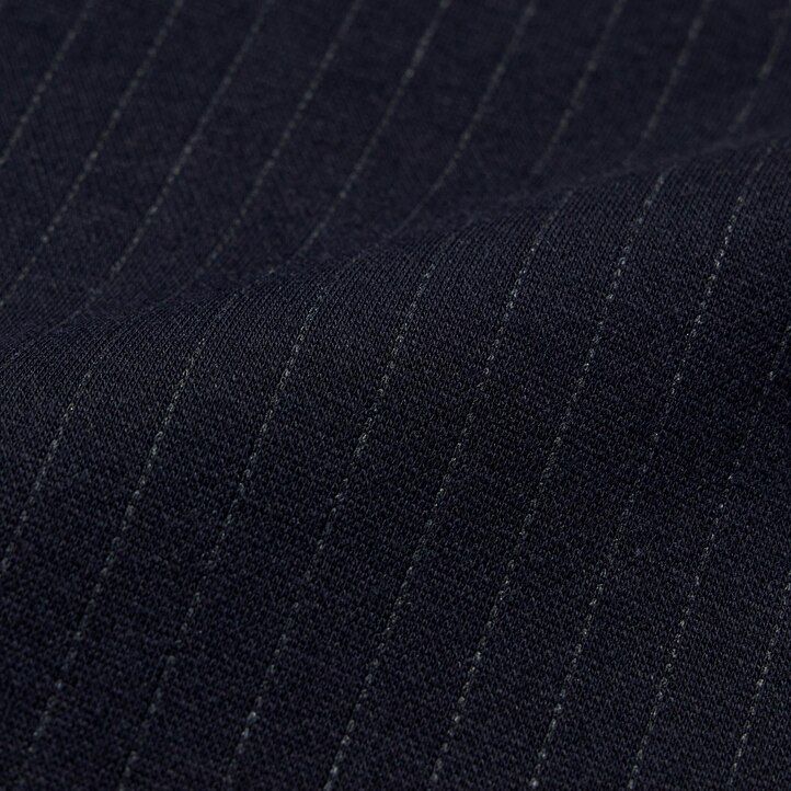 mens uniqlo smart striped ankle length trousers navy