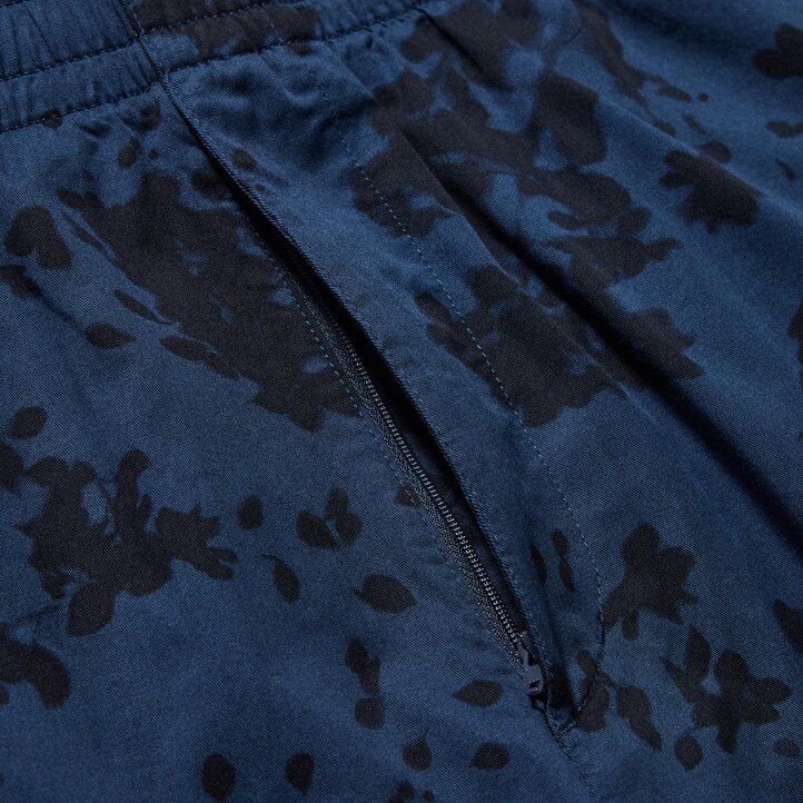 mens uniqlo dry stretch leaf print easys trousers green