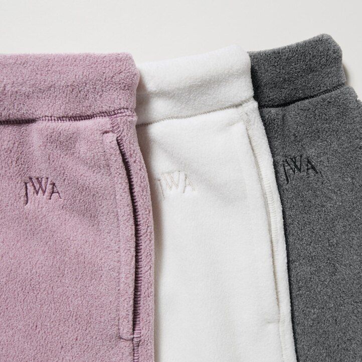 white uniqlo textured jersey mens trousers