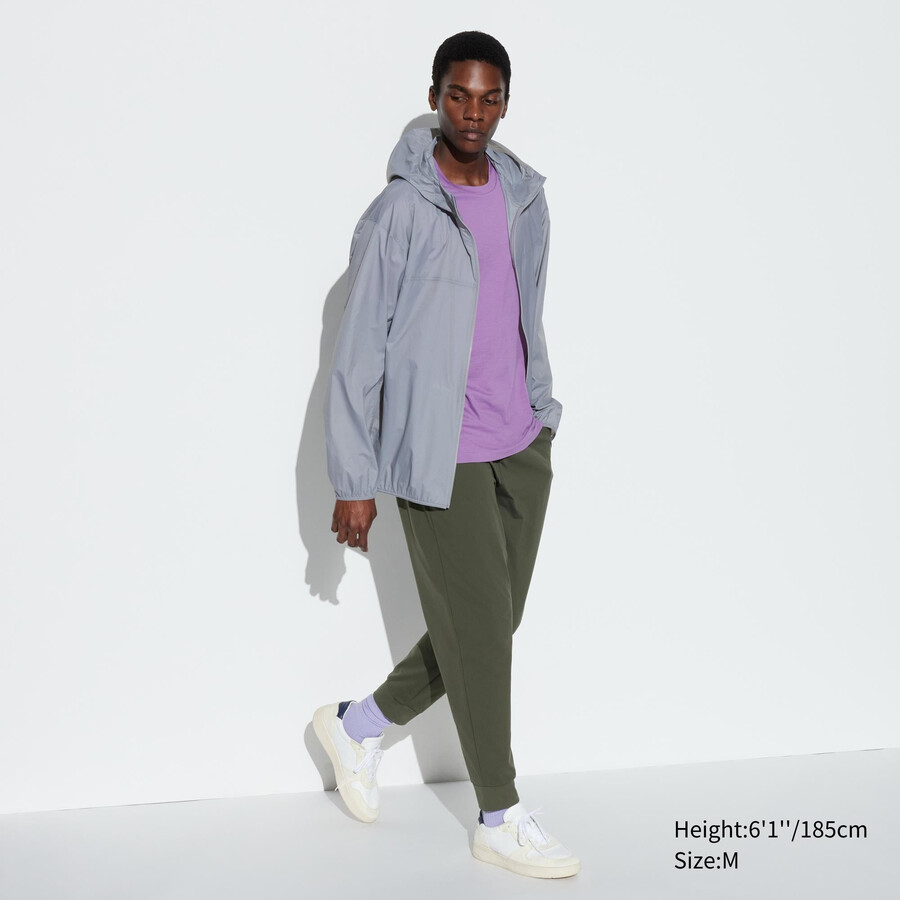 uniqlo ultra stretch dry ex mens trousers olive