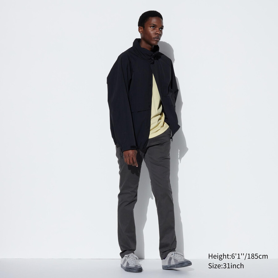 uniqlo slim fit chino mens trousers dark grey