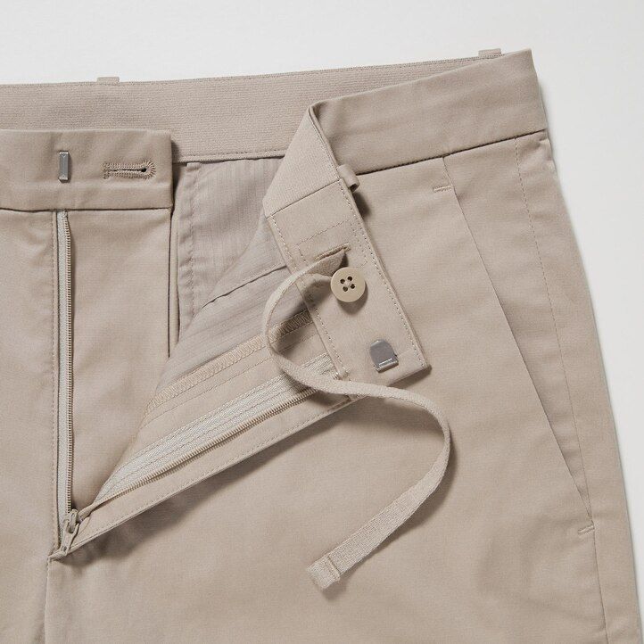 uniqlo stretch slim fits mens trousers grey