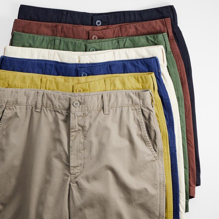 yellow uniqlo chinos mens trousers