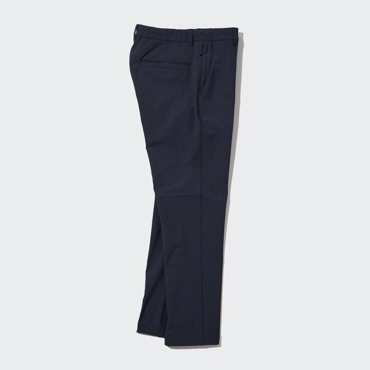 mens uniqlo heattech easy trousers black