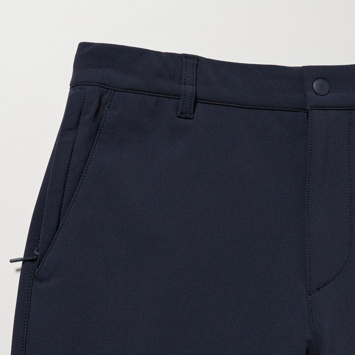 mens uniqlo heattech easy trousers black