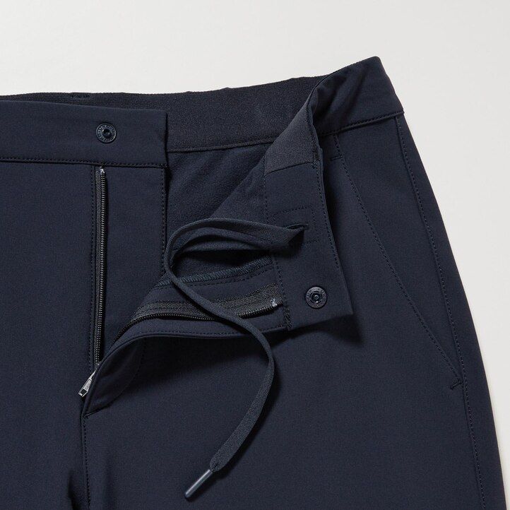 mens uniqlo heattech easy trousers black
