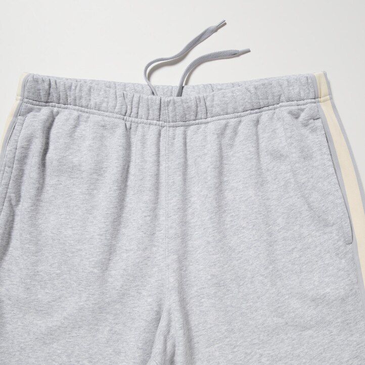 uniqlo side stripe mens trousers grey