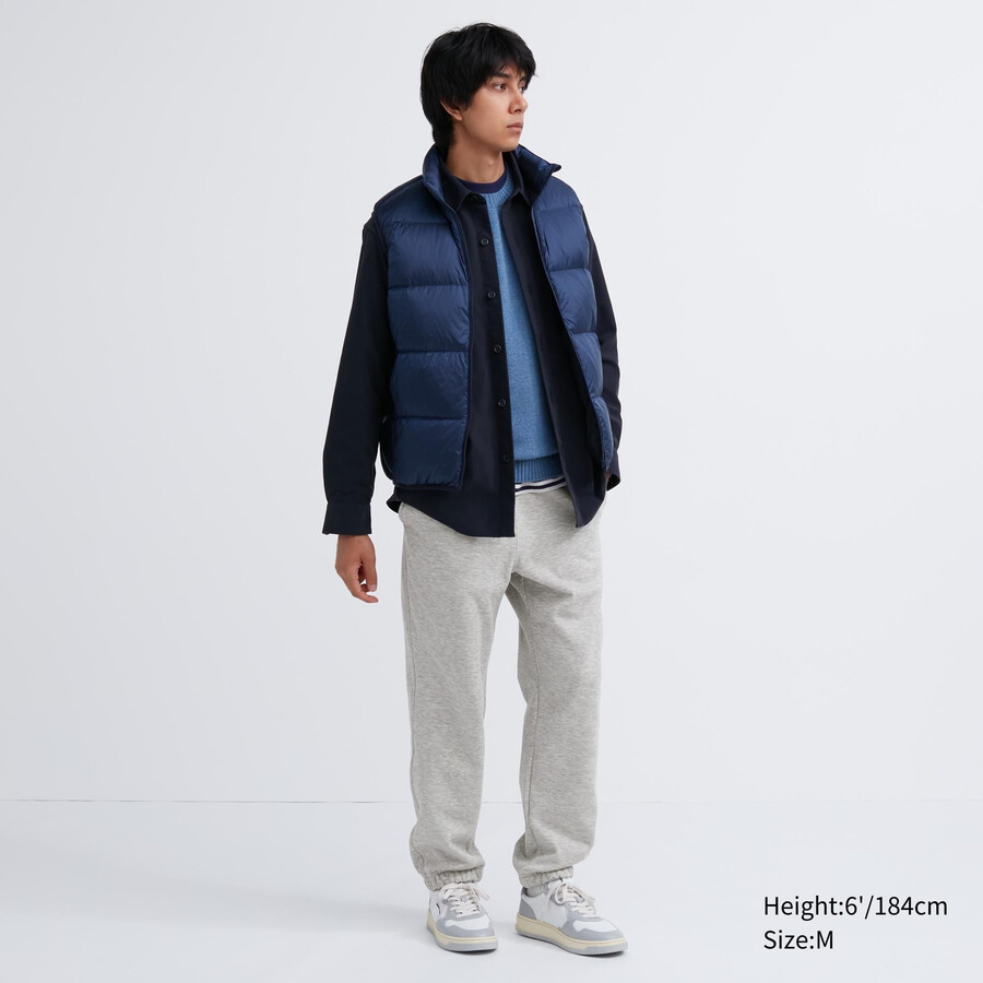 mens uniqlo heattech pile lined trousers grey