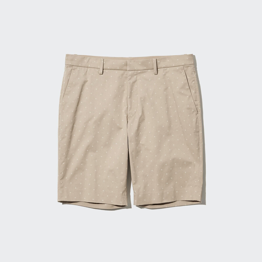 uniqlo stretch slim fits mens trousers beige