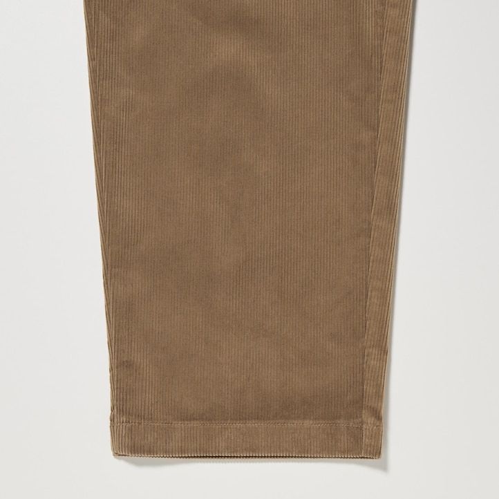 uniqlo corduroy easy ankle length mens trousers black