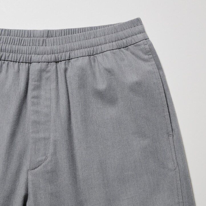 mens uniqlo flannel ankle length trousers grey