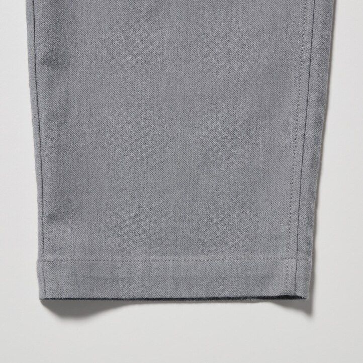mens uniqlo flannel ankle length trousers grey