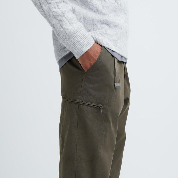 black mens uniqlo heattech warm lined trousers