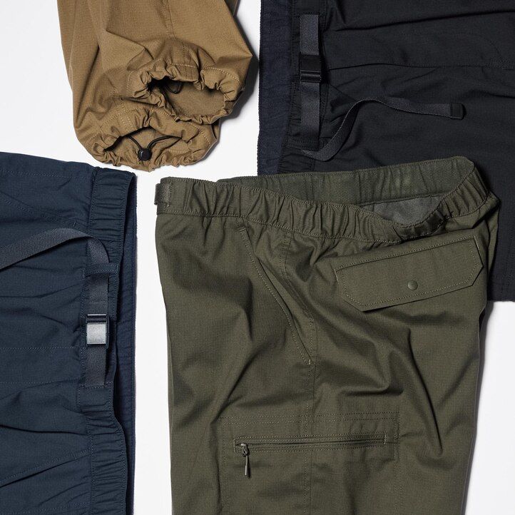 black mens uniqlo heattech warm lined trousers