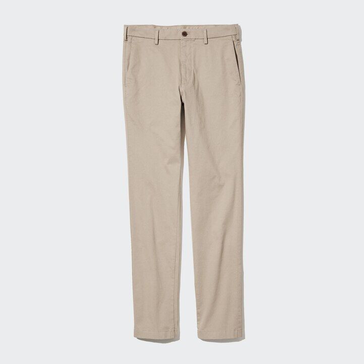 black uniqlo slim fit chino mens trousers