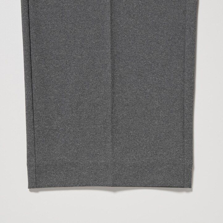 mens uniqlo smart ultra stretch ankle length trousers grey