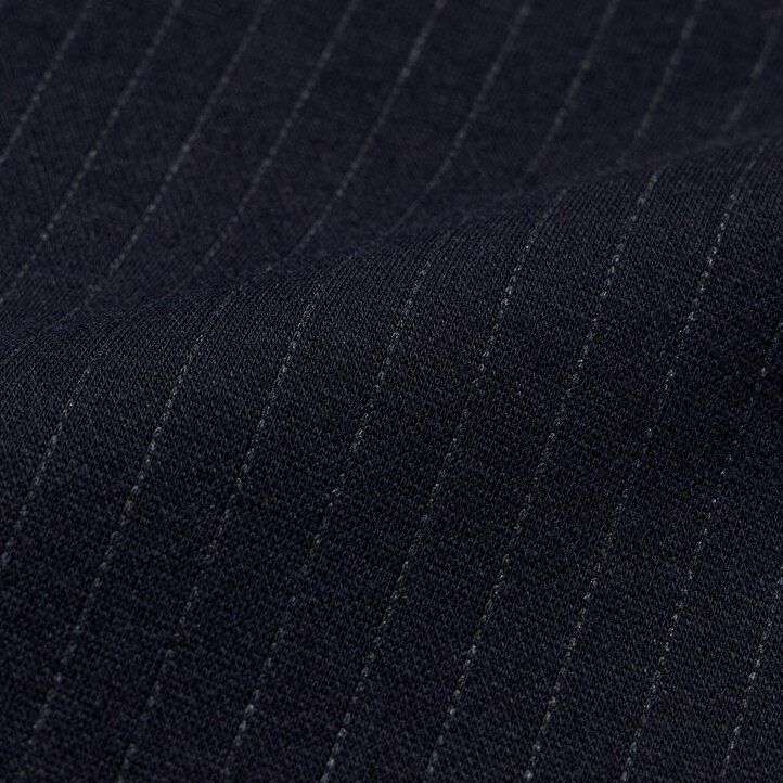 navy mens uniqlo smart striped ankle length trousers
