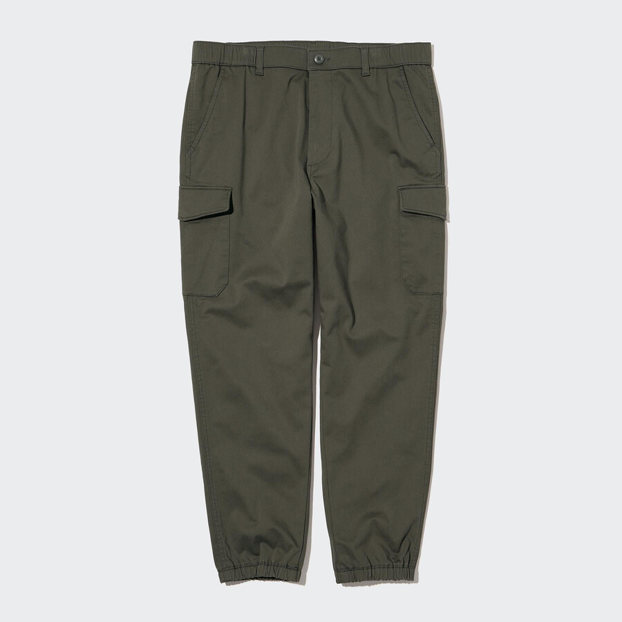 mens uniqlorgo jogger trousers olive