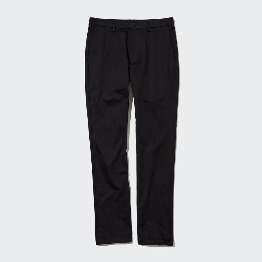 black uniqlo slim fit chinos mens trousers