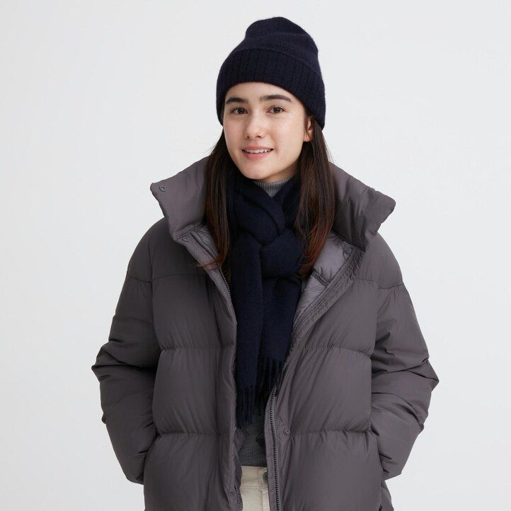 blue uniqlo 100pctshmere knitted womens bags